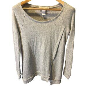 Weekend Andrea Jovine Gray Pullover Boat Neck Long Sleeve Lounge Wear Top Sz S